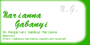 marianna gabanyi business card
