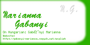 marianna gabanyi business card
